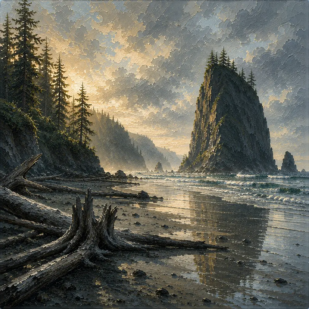 Pacific Study Pacific Northwest Wall Art Pacific Frontier Art Print