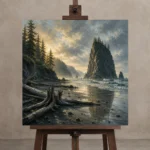 Premium Wall Art Kare Html Edition – CP-US-PF-S-001 displayed on a studio easel
