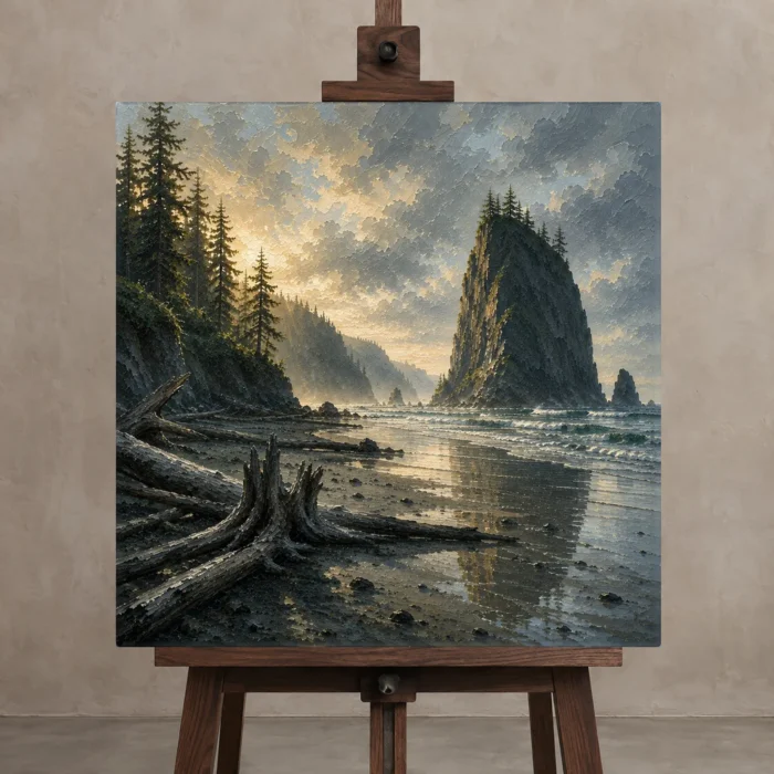 Premium Wall Art Kare Html Edition – CP-US-PF-S-001 displayed on a studio easel
