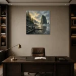 Premium Wall Art Kare Html Edition – CP-US-PF-S-001 displayed in a contemporary gallery-inspired room