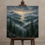 Premium Wall Art Kare Html Edition – CP-US-PF-S-002 displayed on a studio easel