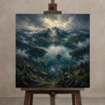 Premium Wall Art Kare Html Edition – CP-US-PF-S-003 displayed on a studio easel