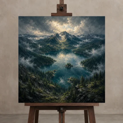 Premium Wall Art Kare Html Edition – CP-US-PF-S-003 displayed on a studio easel
