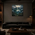 Premium Wall Art Kare Html Edition – CP-US-PF-S-003 shown in a warm modern interior