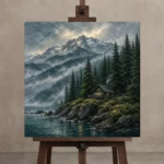 Premium Wall Art Kare Html Edition – CP-US-PF-S-005 displayed on a studio easel