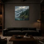 Premium Wall Art Kare Html Edition – CP-US-PF-S-005 shown in a warm modern interior