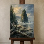 Premium Wall Art Dikey Html Edition – CP-US-PF-V-001 displayed on a studio easel