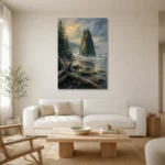 Premium Wall Art Dikey Html Edition – CP-US-PF-V-001 styled in a refined neutral interior