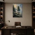 Premium Wall Art Dikey Html Edition – CP-US-PF-V-001 displayed in a contemporary gallery-inspired room
