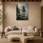 Premium Wall Art Dikey Html Edition – CP-US-PF-V-001 presented in a sophisticated home setting