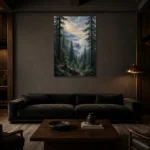 Premium Wall Art Dikey Html Edition – CP-US-PF-V-002 shown in a warm modern interior