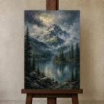 Premium Wall Art Dikey Html Edition – CP-US-PF-V-003 displayed on a studio easel