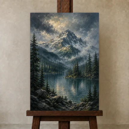 Premium Wall Art Dikey Html Edition – CP-US-PF-V-003 displayed on a studio easel