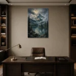 Premium Wall Art Dikey Html Edition – CP-US-PF-V-003 displayed in a contemporary gallery-inspired room