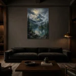Premium Wall Art Dikey Html Edition – CP-US-PF-V-003 shown in a warm modern interior