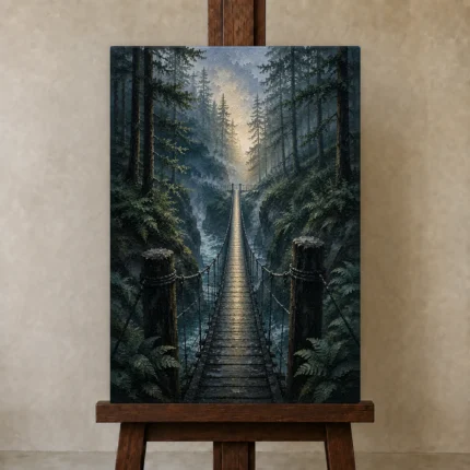 Premium Wall Art Dikey Html Edition – CP-US-PF-V-004 displayed on a studio easel