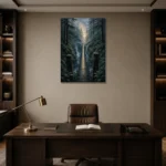 Premium Wall Art Dikey Html Edition – CP-US-PF-V-004 displayed in a contemporary gallery-inspired room