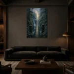 Premium Wall Art Dikey Html Edition – CP-US-PF-V-004 shown in a warm modern interior