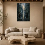 Premium Wall Art Dikey Html Edition – CP-US-PF-V-004 presented in a sophisticated home setting