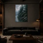 Premium Wall Art Dikey Html Edition – CP-US-PF-V-005 shown in a warm modern interior
