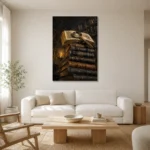 Premium Wall Art Dikey Html Edition – DARKACADEMİA0826001 styled in a refined neutral interior