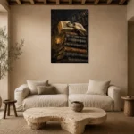 Premium Wall Art Dikey Html Edition – DARKACADEMİA0826001 presented in a sophisticated home setting