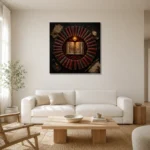 Premium Wall Art Kare Html Edition – DARKACADEMİA0826004 styled in a refined neutral interior