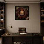Premium Wall Art Kare Html Edition – DARKACADEMİA0826004 displayed in a contemporary gallery-inspired room
