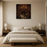 Premium Wall Art Kare Html Edition – DARKACADEMİA0826006 showcased in an elegant minimalist interior