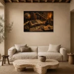 Premium Wall Art Yatay Html Edition – DARKACADEMİA0826008 presented in a sophisticated home setting