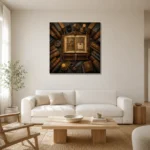 Premium Wall Art Kare Html Edition – DARKACADEMİA0826013 styled in a refined neutral interior