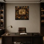Premium Wall Art Kare Html Edition – DARKACADEMİA0826013 displayed in a contemporary gallery-inspired room