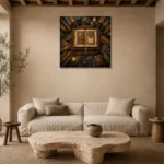 Premium Wall Art Kare Html Edition – DARKACADEMİA0826013 presented in a sophisticated home setting