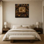 Premium Wall Art Kare Html Edition – DARKACADEMİA0826013 showcased in an elegant minimalist interior
