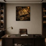 Premium Wall Art Kare Html Edition – DARKACADEMİA0826014 displayed in a contemporary gallery-inspired room