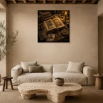 Premium Wall Art Kare Html Edition – DARKACADEMİA0826014 presented in a sophisticated home setting