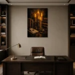 Premium Wall Art Dikey Html Edition – DARKACADEMİA0826016 displayed in a contemporary gallery-inspired room