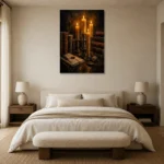 Premium Wall Art Dikey Html Edition – DARKACADEMİA0826016 showcased in an elegant minimalist interior