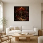 Premium Wall Art Kare Html Edition – DARKACADEMİA0826020 styled in a refined neutral interior