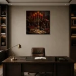 Premium Wall Art Kare Html Edition – DARKACADEMİA0826020 displayed in a contemporary gallery-inspired room