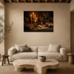 Premium Wall Art Yatay Html Edition – DARKACADEMİA0826022 presented in a sophisticated home setting