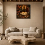 Premium Wall Art Kare Html Edition – DARKACADEMİA0826030 presented in a sophisticated home setting