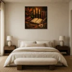 Premium Wall Art Kare Html Edition – DARKACADEMİA0826030 showcased in an elegant minimalist interior