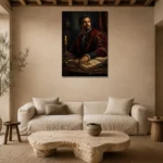 Premium Wall Art Dikey Html Edition – DARKACADEMİA0826032 presented in a sophisticated home setting