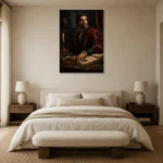 Premium Wall Art Dikey Html Edition – DARKACADEMİA0826032 showcased in an elegant minimalist interior