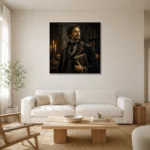 Premium Wall Art Kare Html Edition – DARKACADEMİA0826034 styled in a refined neutral interior