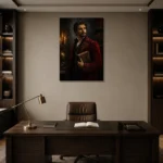 Premium Wall Art Dikey Html Edition – DARKACADEMİA0826037 displayed in a contemporary gallery-inspired room