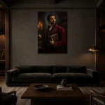 Premium Wall Art Dikey Html Edition – DARKACADEMİA0826037 shown in a warm modern interior