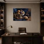 Premium Wall Art Yatay Html Edition – DINIGROOM0826003 displayed in a contemporary gallery-inspired room