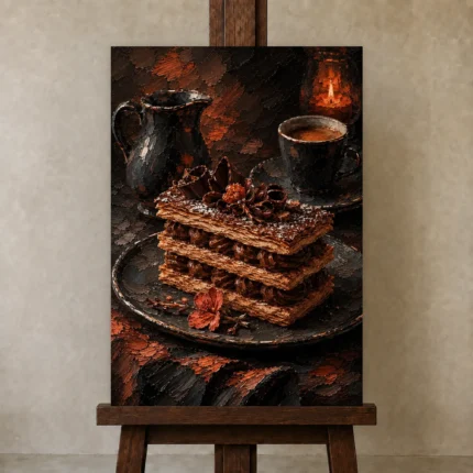 Premium Wall Art Dikey Html Edition – DINIGROOM0826005 displayed on a studio easel
